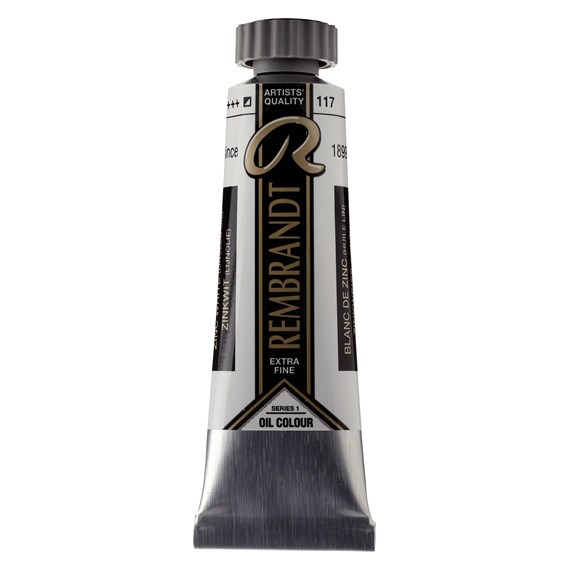 Talens Rembrandt Oil 15 ml 118 Titanium White (Linseed Oil) S1