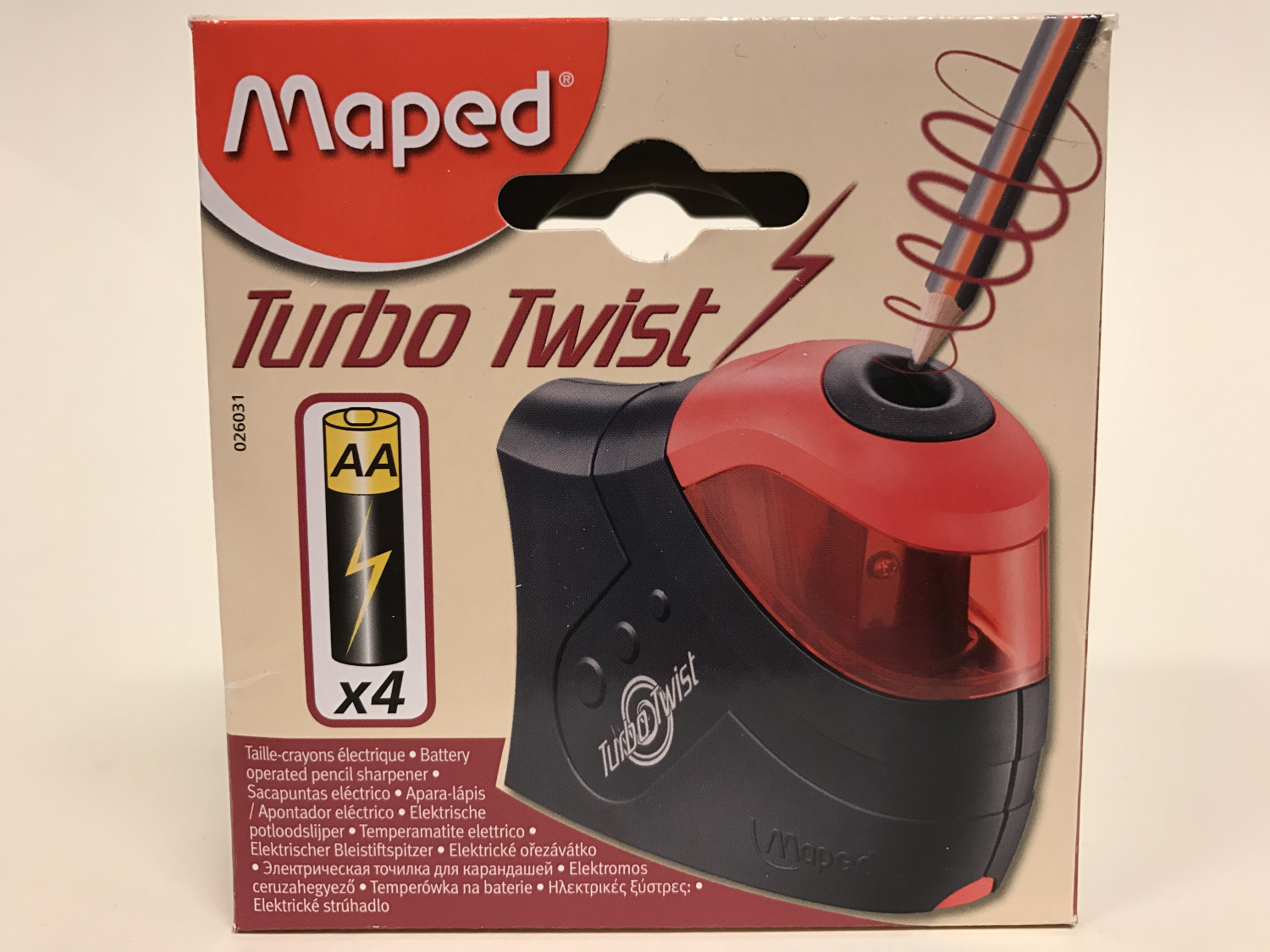 Maped Turbo Twist elektrisk blyantspisser