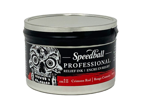 Speedball Pro Relief Ink – 8oz Crimson red 237ml