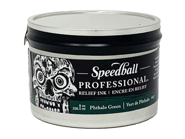 Speedball Pro Relief Ink – 8oz Phthalo green 237ml