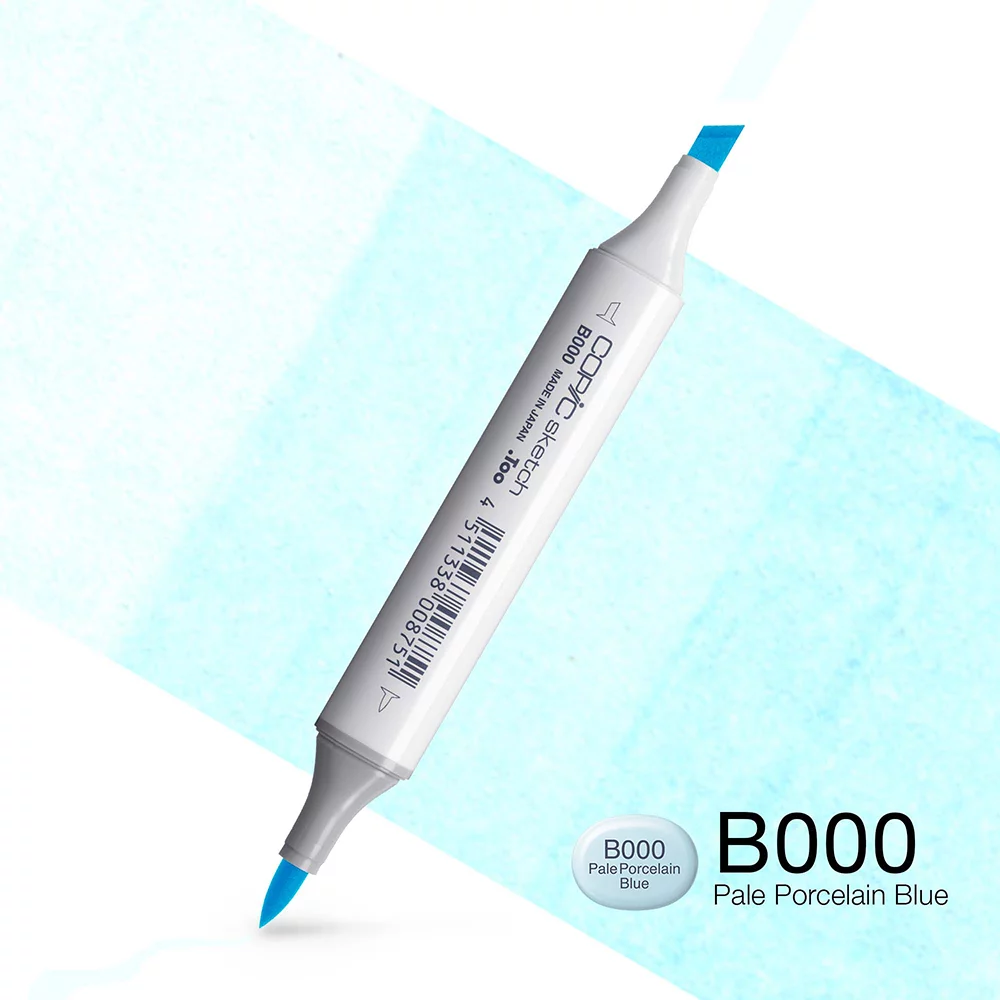 Copic Marker Sketch - B000 Pale Porcelain Blue