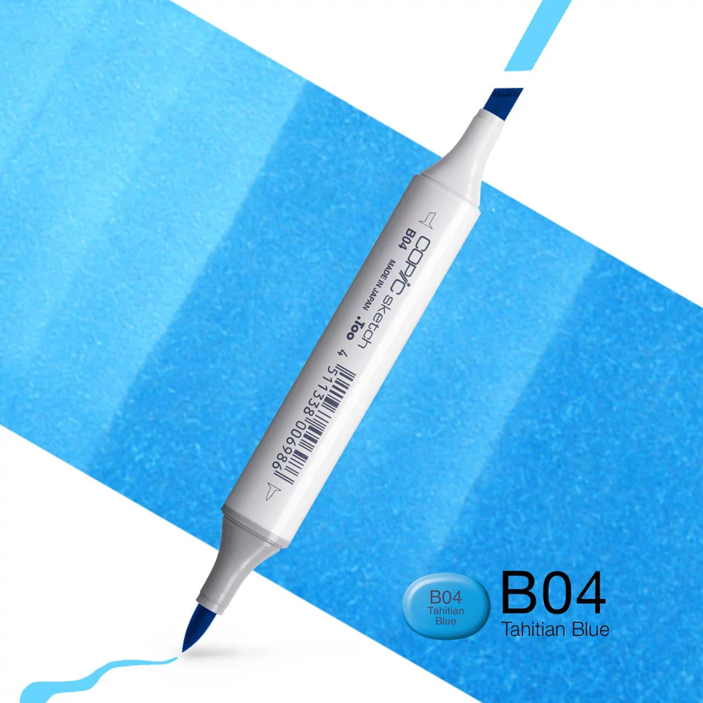 Copic Marker Sketch - B04 Tahitian Blue