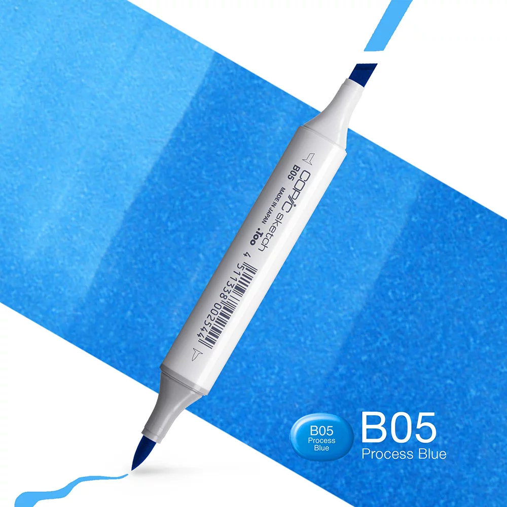 Copic Marker Sketch - B05 Process Blue