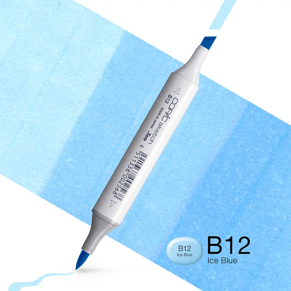 Copic Marker Sketch - B12 Ice Blue