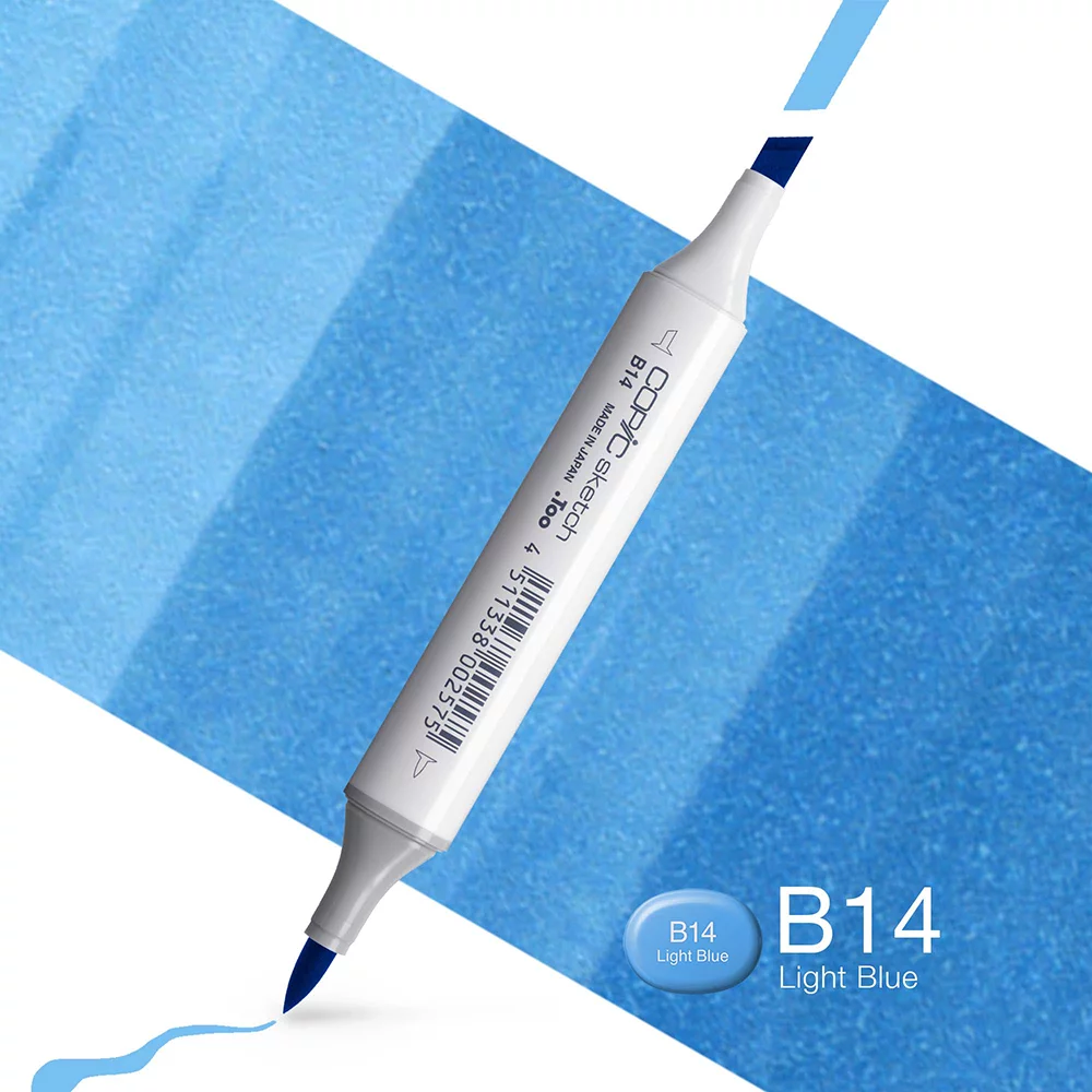Copic Marker Sketch - B14 Light Blue