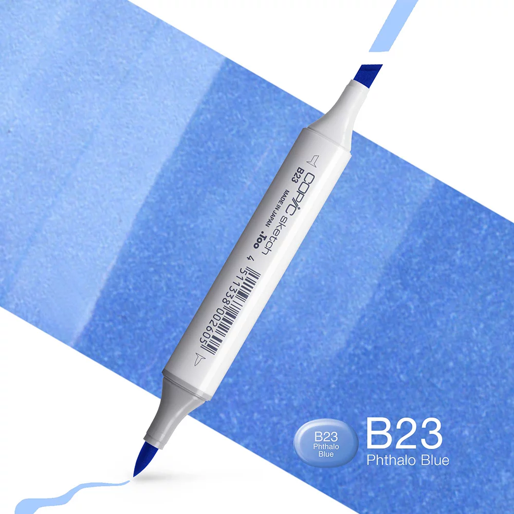 Copic Marker Sketch - B23 Phthalo Blue