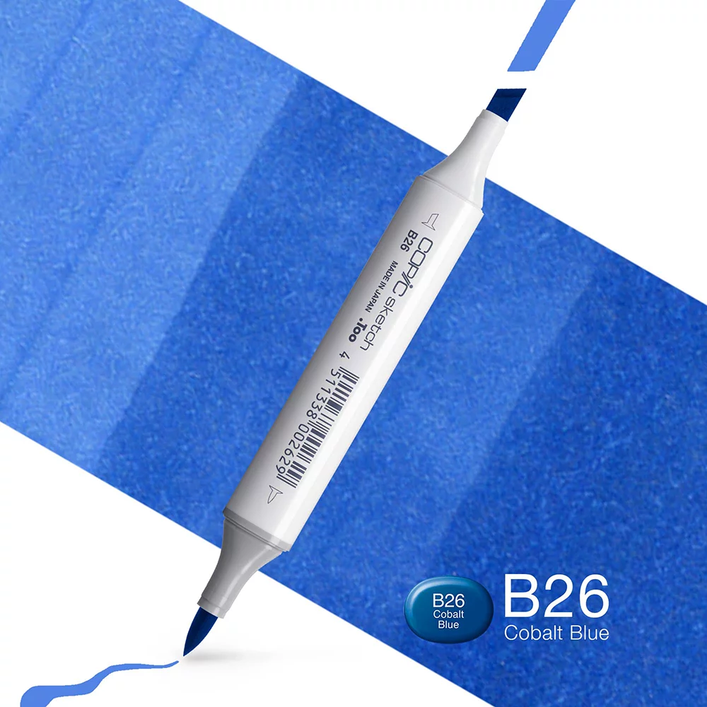 Copic Marker Sketch - B26 Cobalt Blue