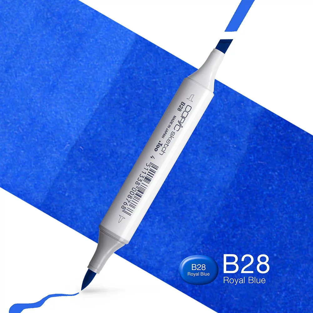 Copic Marker Sketch - B28 Royal Blue