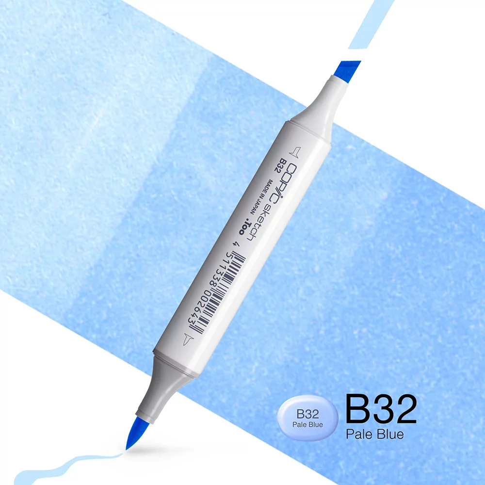 Copic Marker Sketch - B32 Pale Blue