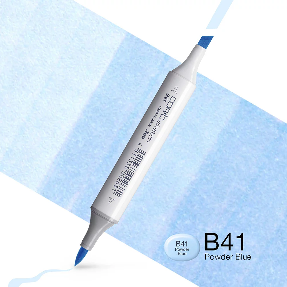 Copic Marker Sketch - B41 Powder Blue