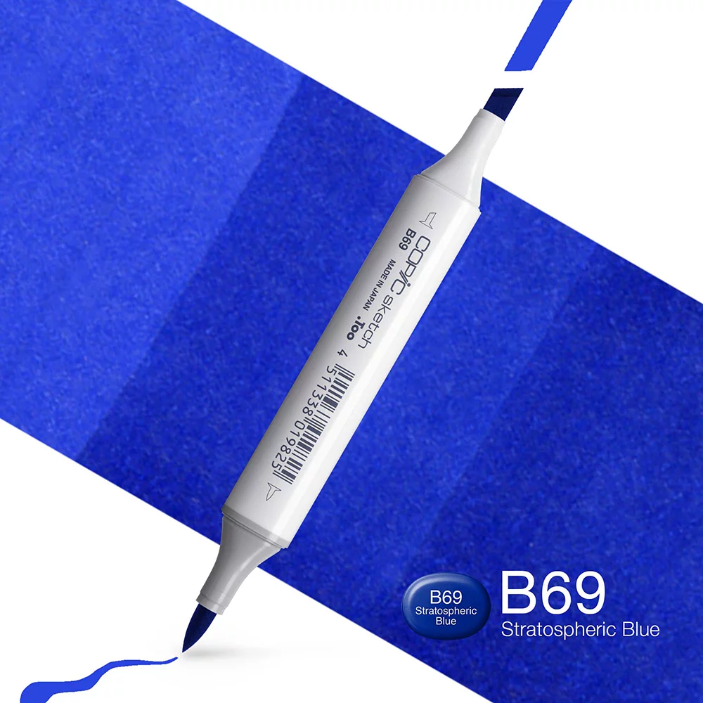 Copic Marker Sketch - B69 Stratospheric Blue
