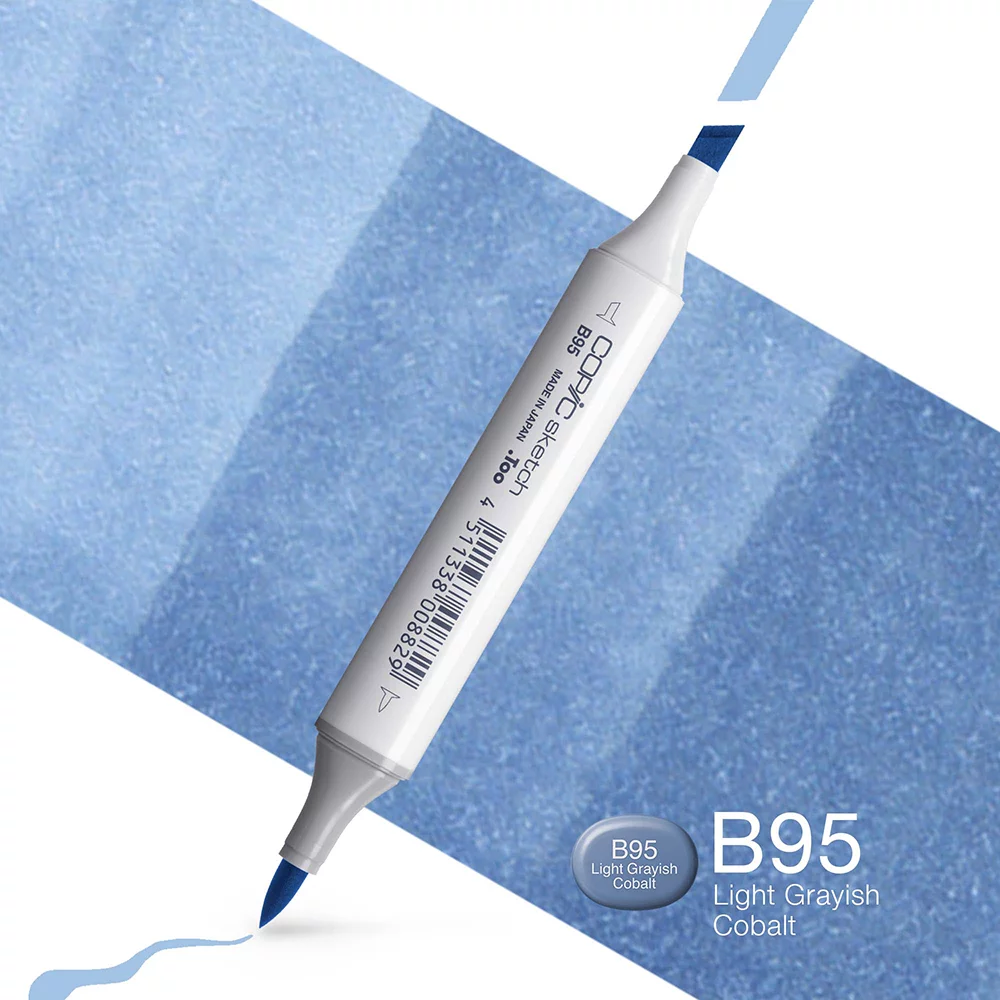 Copic Marker Sketch - B95 Light Grayish Cobalt