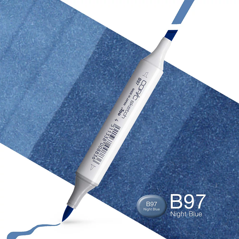 Copic Marker Sketch - B97 Night Blue