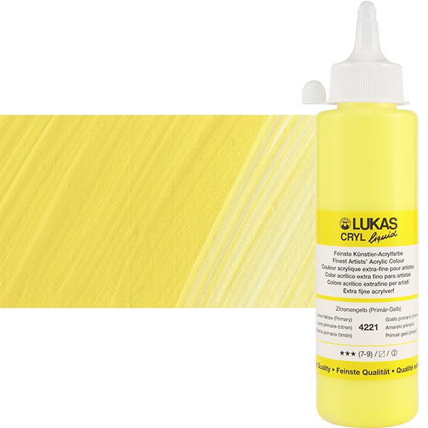 LukasCryl Liquid 250 ml 4221 Primary Yellow S1