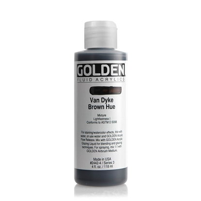 Golden Fluid Acrylic 118 ml 2442 Van Dyke Brown Hue S3
