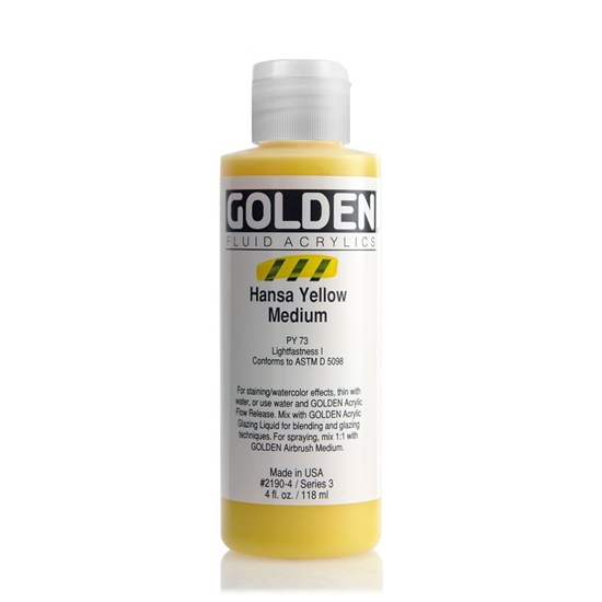 Golden Fluid Acrylic 118 ml 2190 Hansa Yellow Medium S3