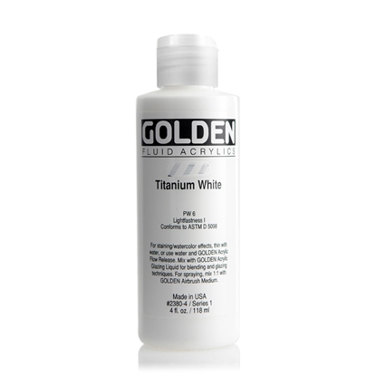 Golden Fluid Acrylic 118 ml 2380 Titanium White S1
