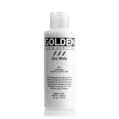 Golden Fluid Acrylic 118 ml 2415 Zink White S1