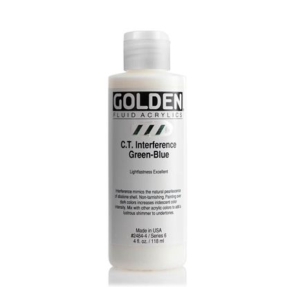 Golden Fluid Acrylic 118 ml 2484 C.T. Interference Green Blue S6