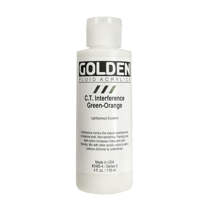 Golden Fluid Acrylic 118 ml 2485 C.T. Interference Green Orange S6