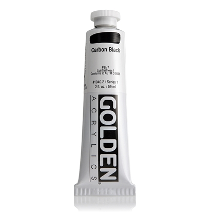 Golden Heavy Body Acrylic 60 ml 1040 Carbone Black S1