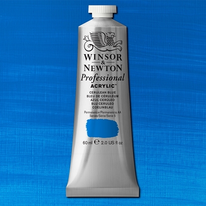W&N Professional Acrylic 60 ml 137 Cerulean Blue S5