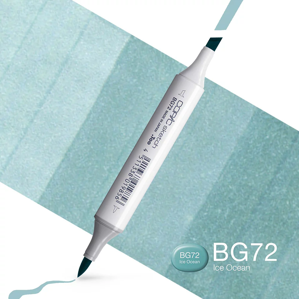 Copic Marker Sketch - BG72 Ice Ocean