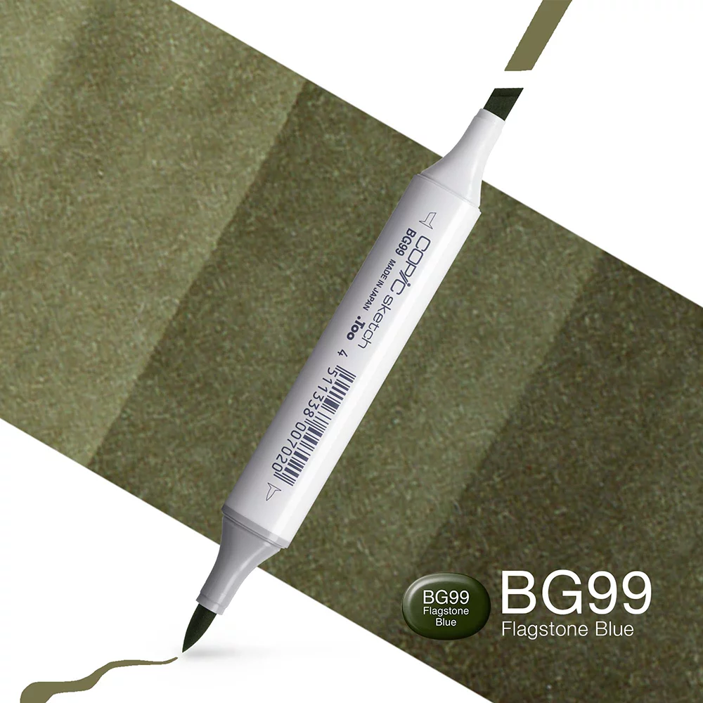 Copic Marker Sketch - BG99 Flagstone Blue