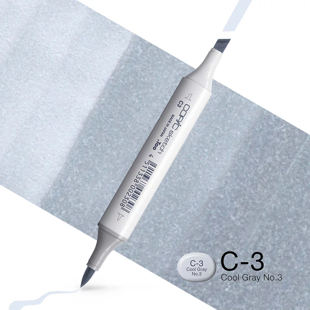 Copic Marker Sketch - C3 Cool Gray No.3