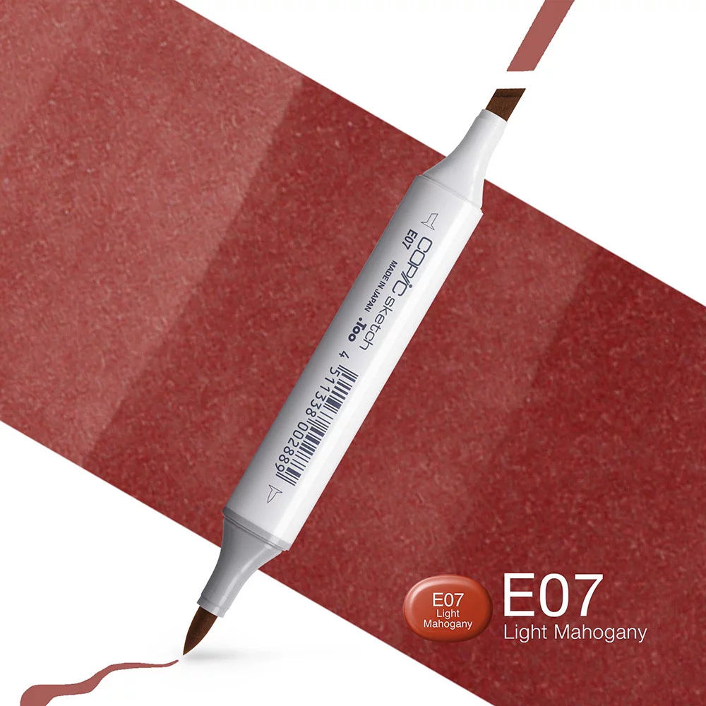 Copic Marker Sketch - E07 Light Mahogany