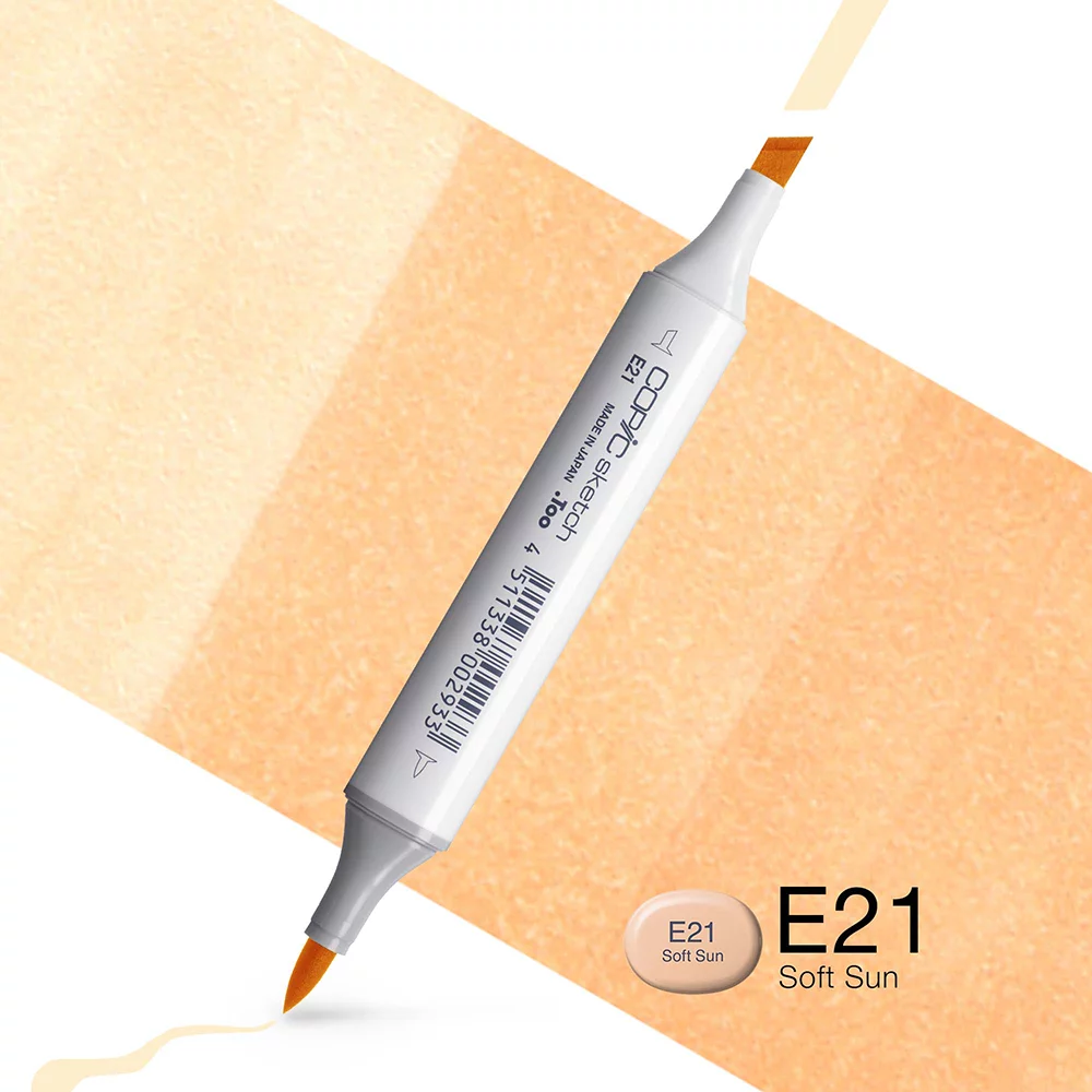 Copic Marker Sketch - E21 Soft Sun