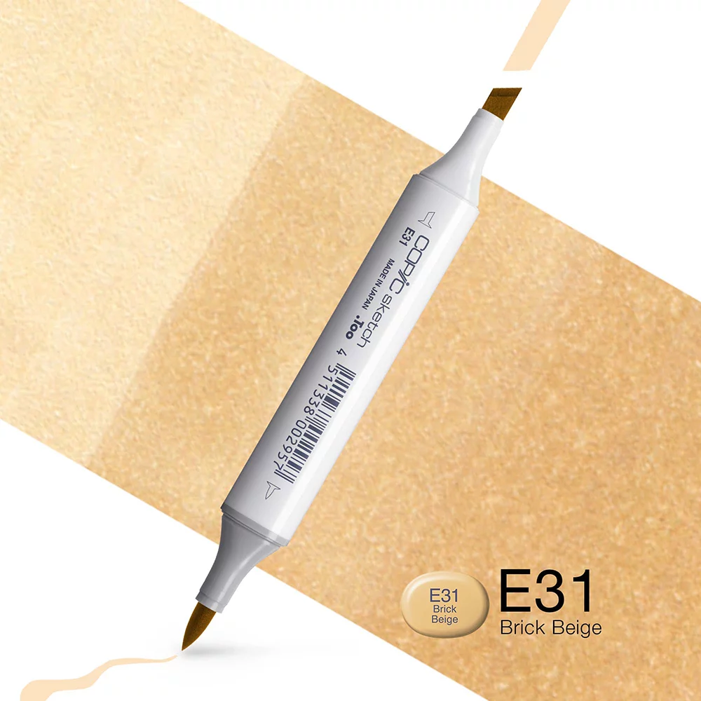 Copic Marker Sketch - E31 Brick Beige