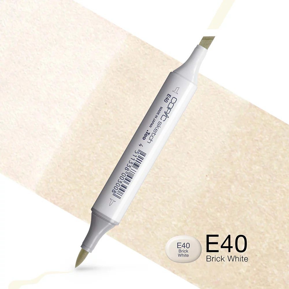 Copic Marker Sketch - E40 Brick White