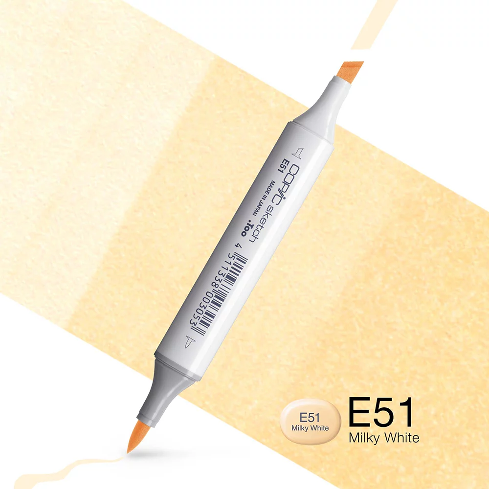 Copic Marker Sketch - E51 Milky White