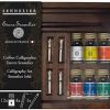 Sennelier Wooden Box, 12 Ink,4 nibs, dip penholder