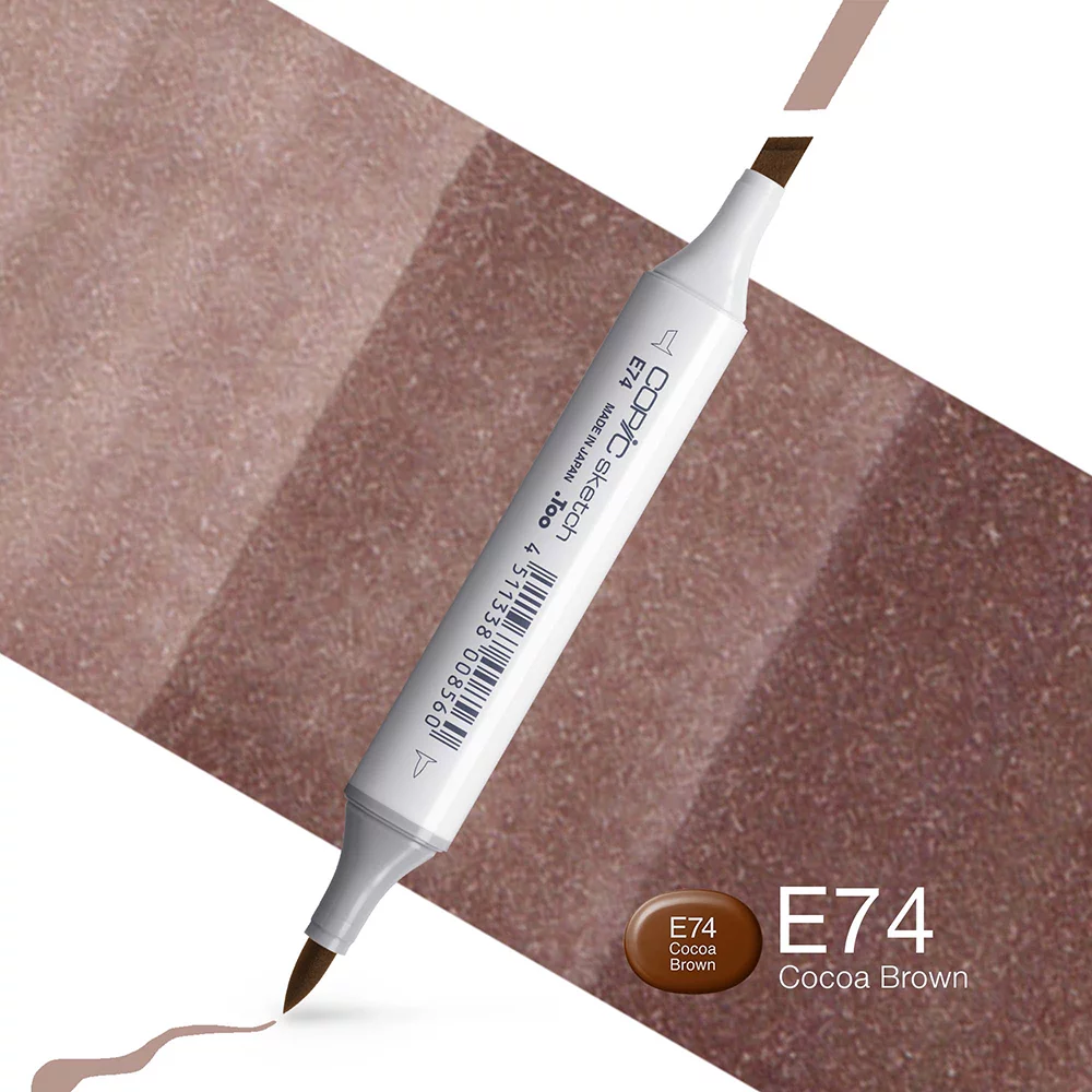 Copic Marker Sketch - E74 Cocoa Brown