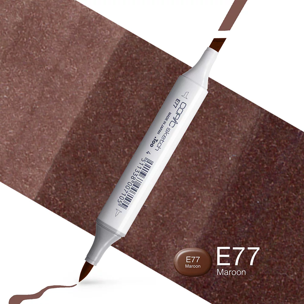 Copic Marker Sketch - E77 Maroon