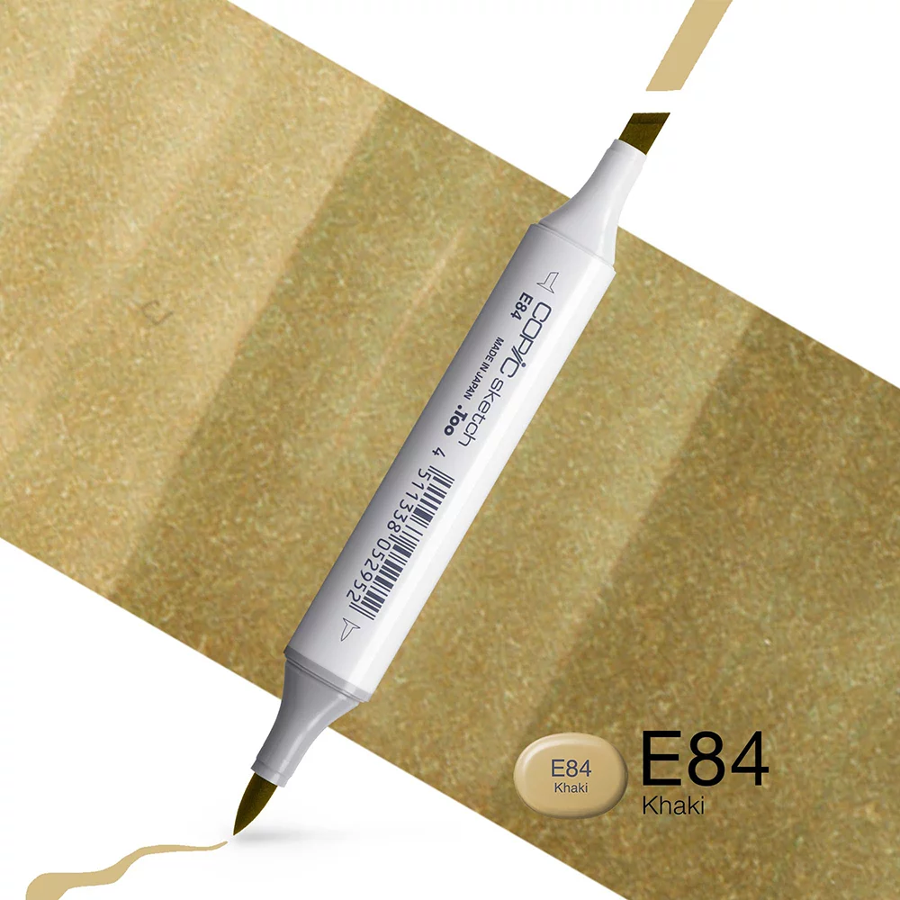 Copic Marker Sketch - E84 Khaki