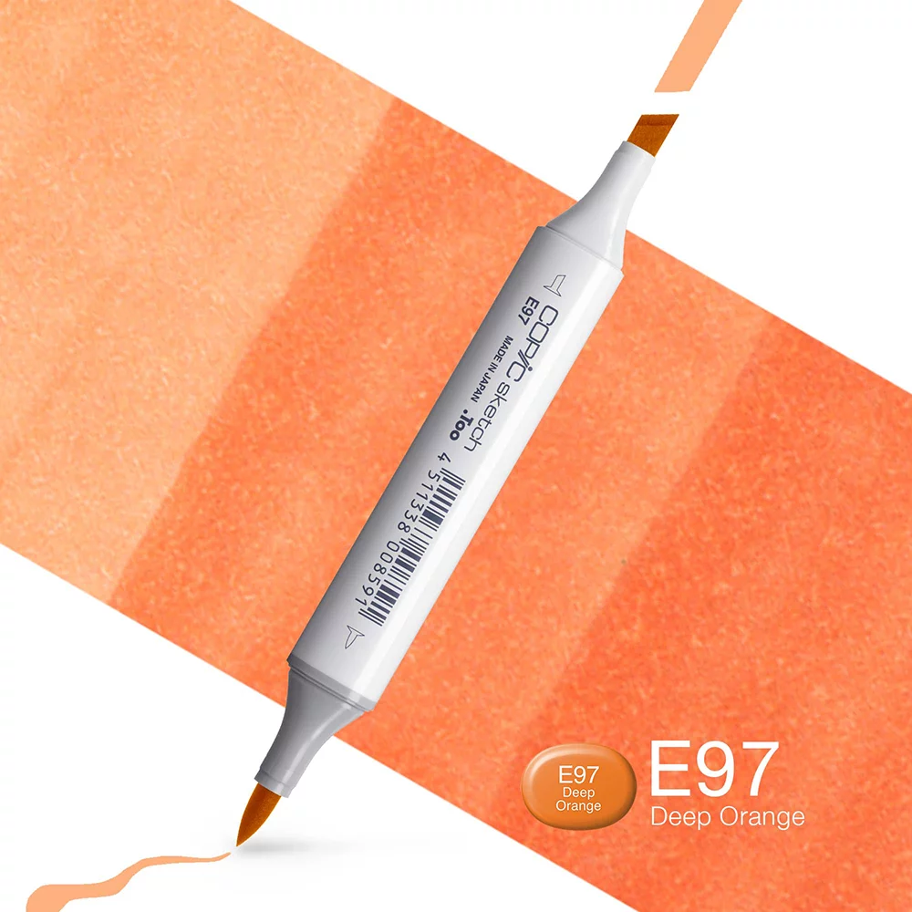 Copic Marker Sketch - E97 Deep Orange