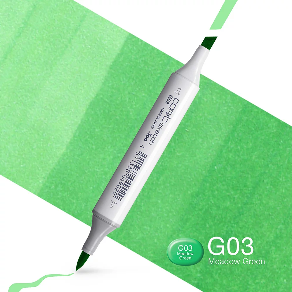 Copic Marker Sketch - G03 Meadow Green