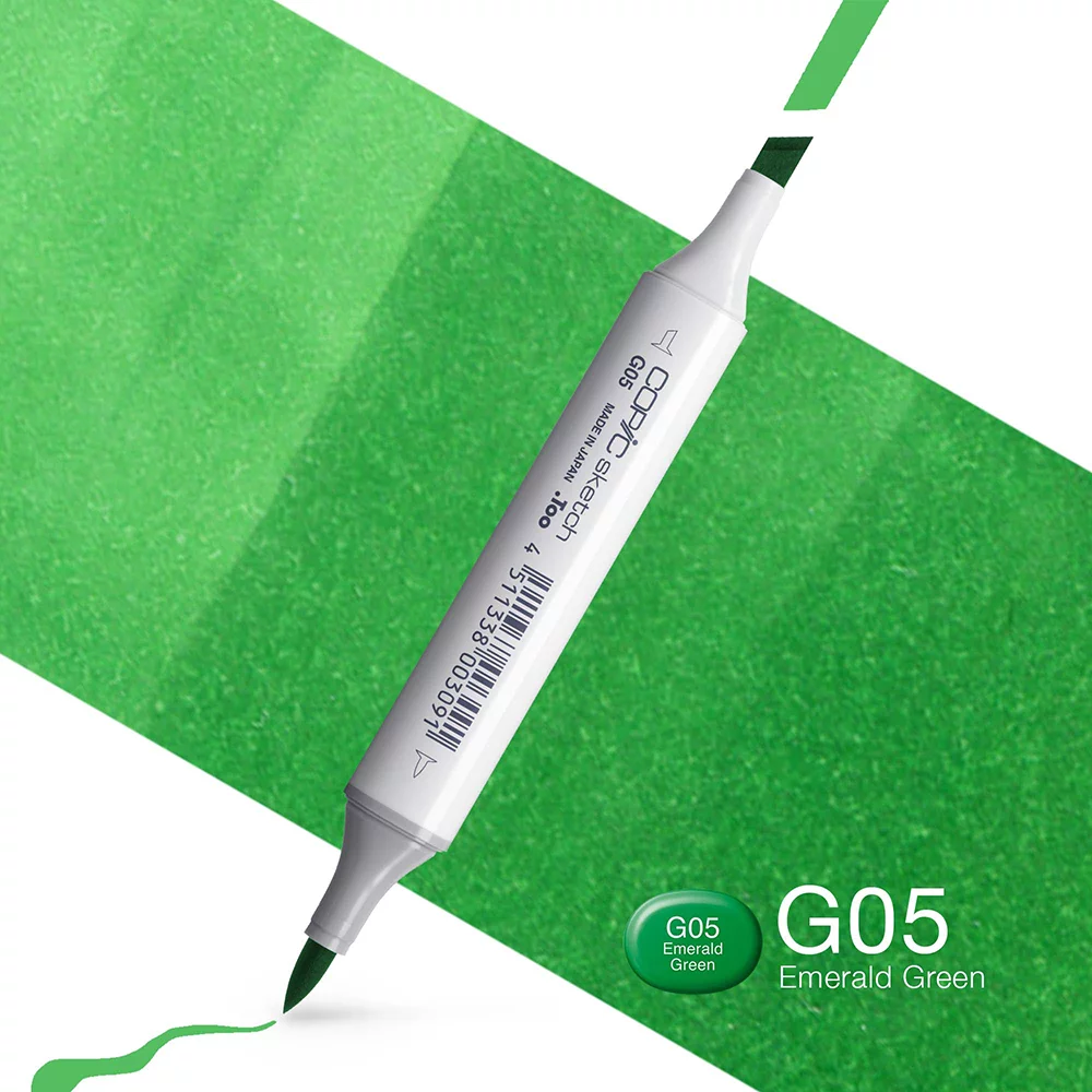 Copic Marker Sketch - G05 Emerald Green