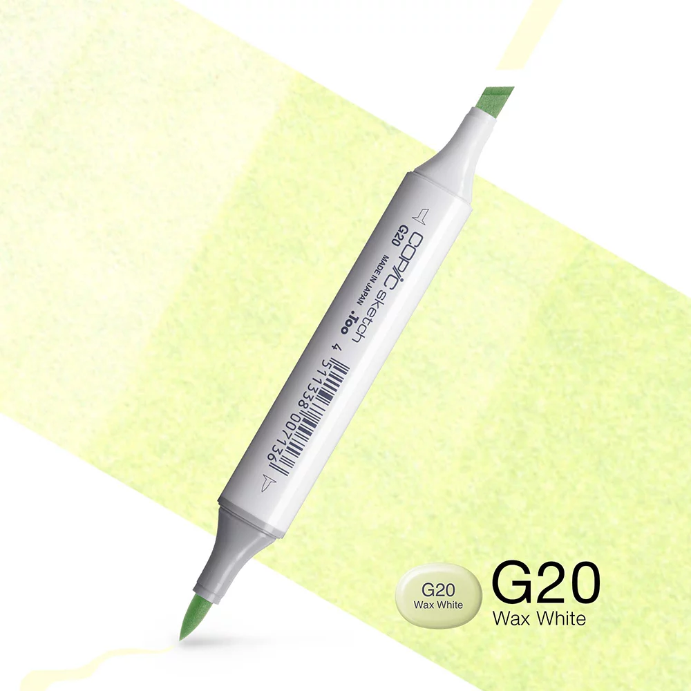 Copic Marker Sketch - G20 Wax White