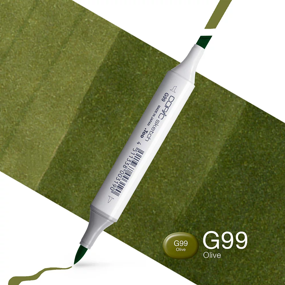 Copic Marker Sketch - G99 Olive