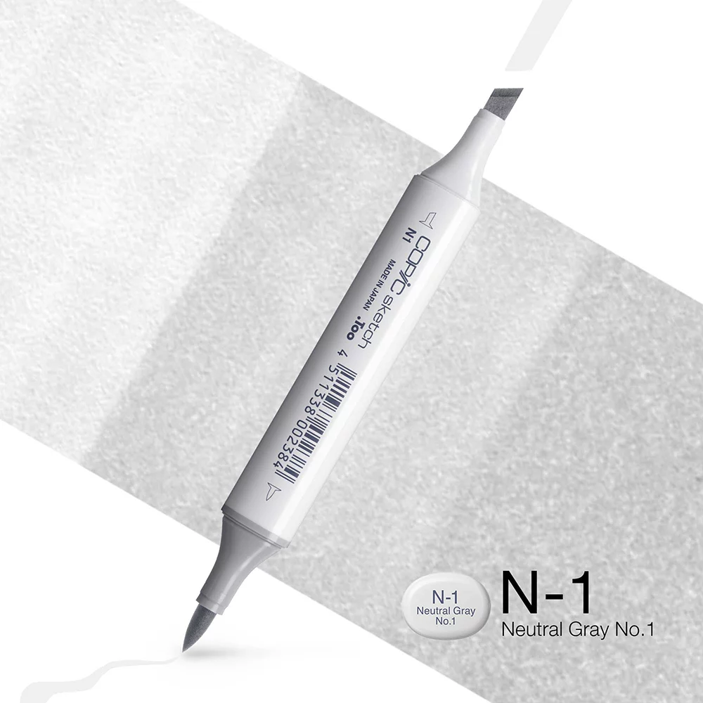 Copic Marker Sketch - N1 Neutral Gray No.1