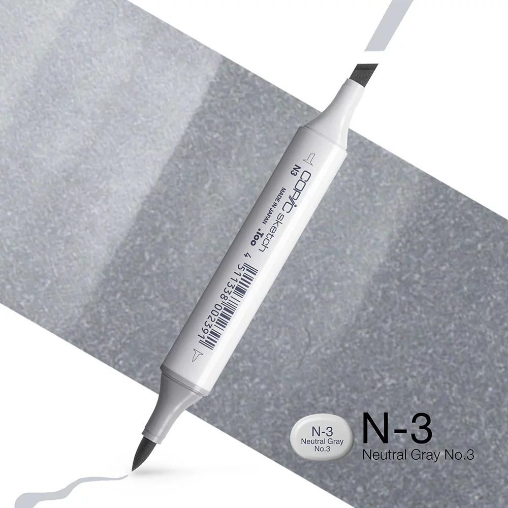 Copic Marker Sketch - N3 Neutral Gray No.3