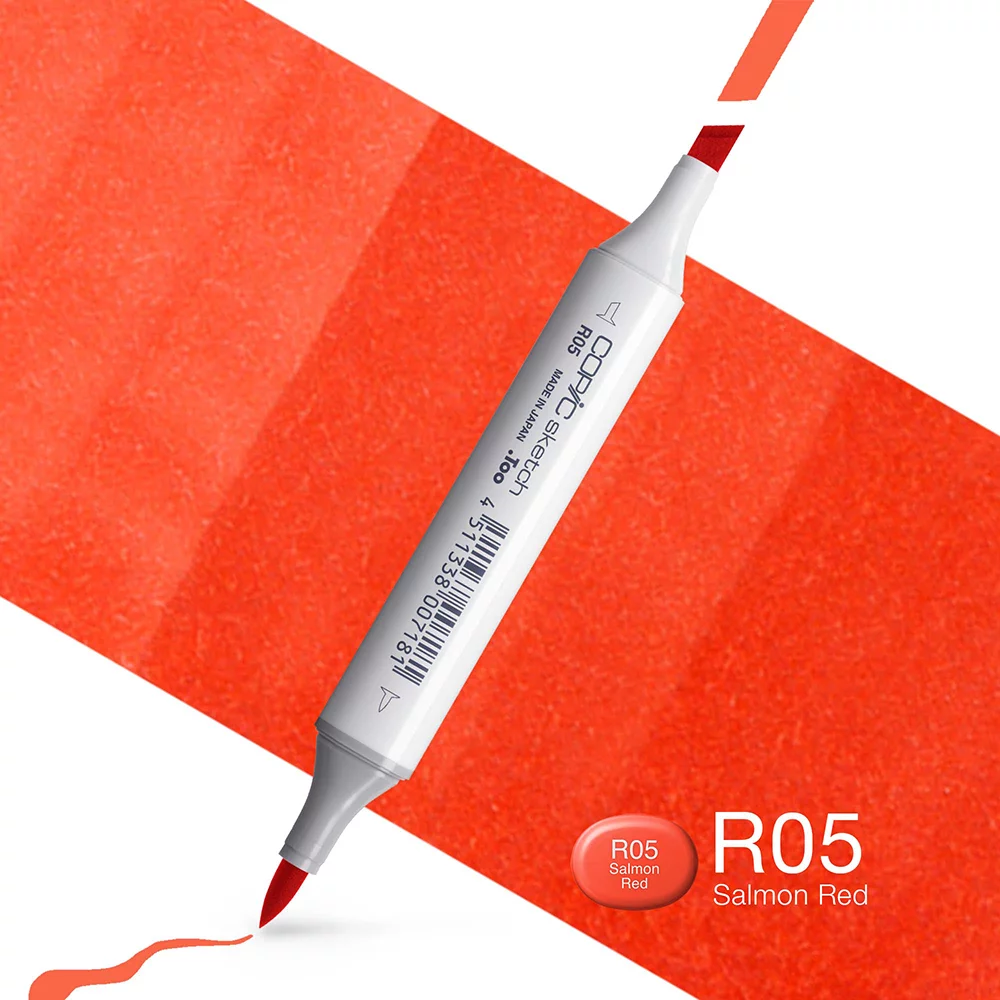Copic Marker Sketch - R05 Salmon Red