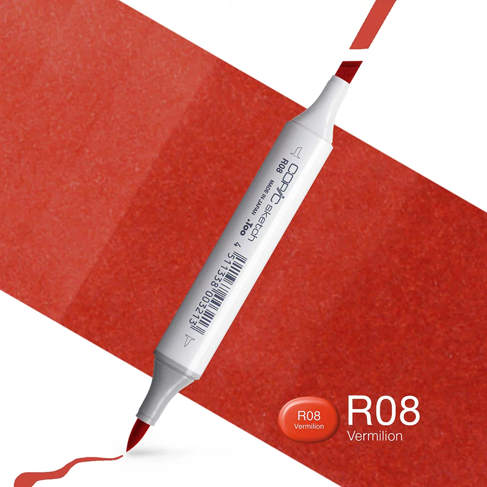 Copic Marker Sketch - R08 Vermilion