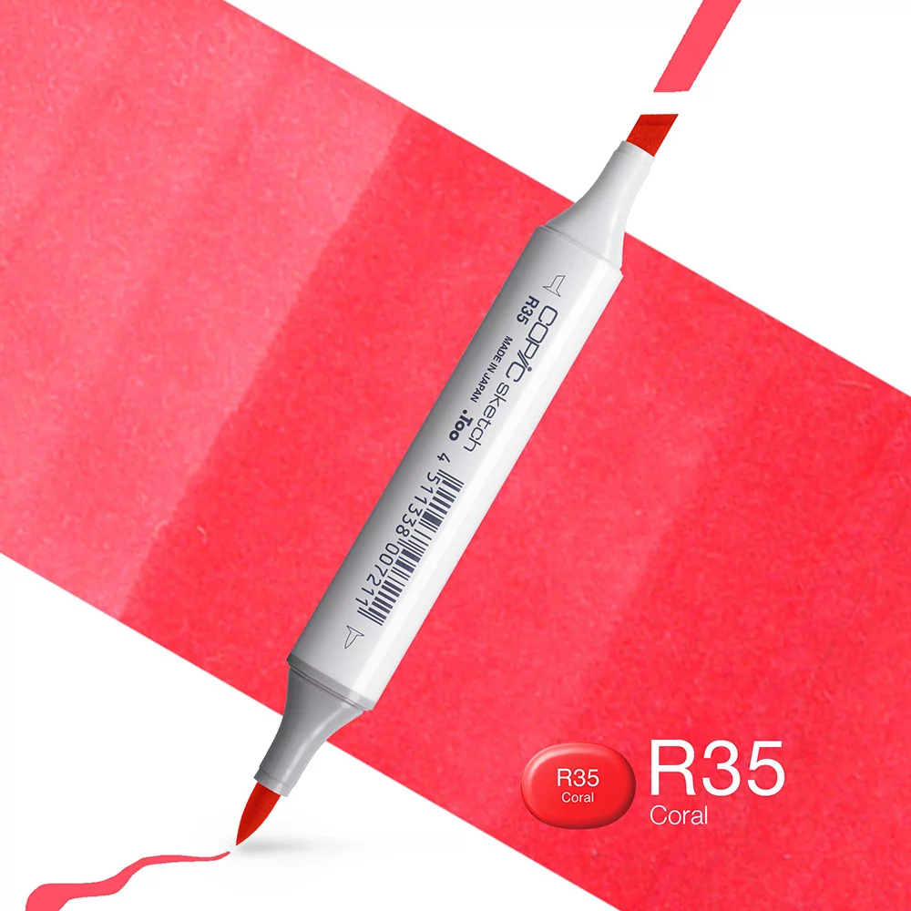 Copic Marker Sketch - R35 Coral
