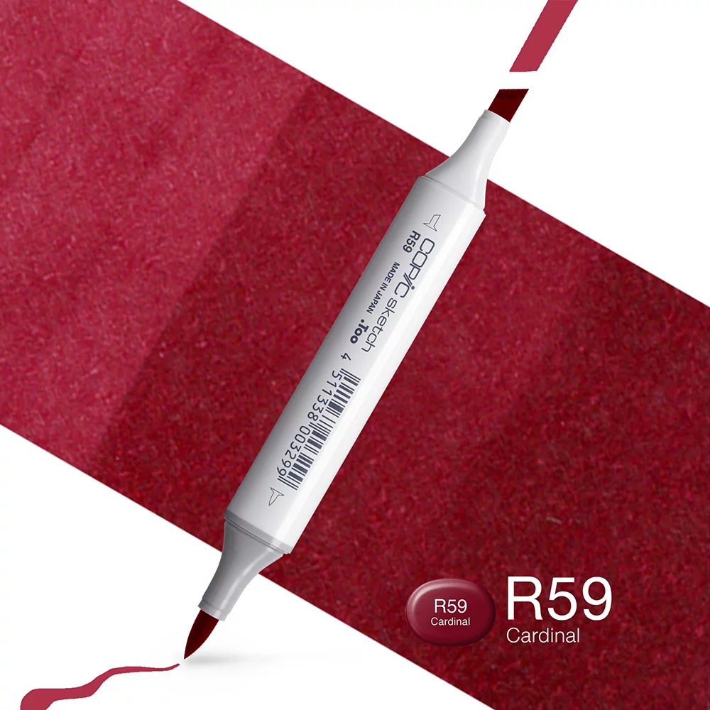 Copic Marker Sketch - R59 Cardinal