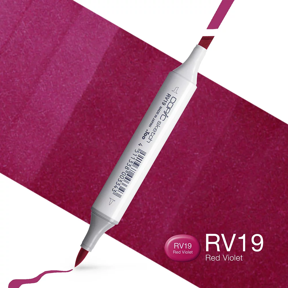 Copic Marker Sketch - RV19 Red Violet